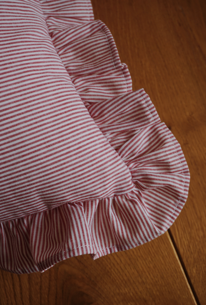 'STRIPES ARE A NEUTRAL' Striped Ruffle Pillow